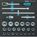 Assortiment d'outils pour servante 163-102/27 Jeu de Clé a Douille,serrage pour les vis de fixation de coupe Hazet