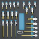 Assortiment d'outils pour servante 163-119/23 Jeu de douilles males Hazet