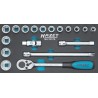 Assortiment d'outils pour servante 163-191/18 Clé a cliquet 1/2" Hazet