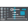 Assortiment d'outils pour servante 163-181/17 clé a douille 3/8" Hazet