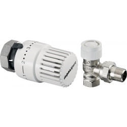 Ensemble thermostatique angle 5x tête thermostatique Uni SH 5x robinet thermostatique UT angle DN 15