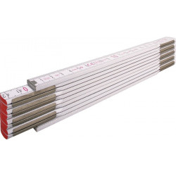 Mètre pliant 1607 L.2m l.1.70cm mm/cm EG III bois de hêtre blanc STABILA