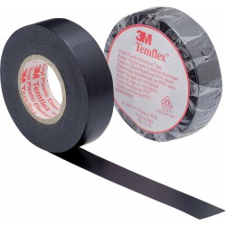 Ruban isolant Tempflex 1500 noir - 15mmx10m noir 3M (Par 10)