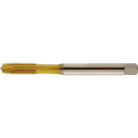 Taraud machine pour trous débouchants, DIN 371, Surface à revêtement TiN, Filetage : M6, Pas 1,0 mm, Long. totale 80 mm, queue Ø 6,0 mm