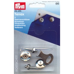 Tenax fermetures d'arret 20mm laiton argenté (Par 5)