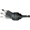 Renvoi d'angle cardan MILWAUKEE pour visseuse a chocs + 10 Embouts de vissage Milwaukee
