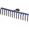 Rateau a cailloux 26214/14 dents, Bleu sans manche