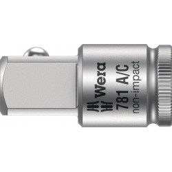 Rallonge 781 A carré 1/4 sortie 1/4 pouce 1/2 pouce L.36.0mm WERA