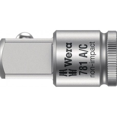 Rallonge 781 A carré 1/4 sortie 1/4 pouce 1/2 pouce L.36.0mm WERA