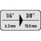 Rallonge 781 A carré 1/4 sortie 1/4 pouce 1/2 pouce L.36.0mm WERA