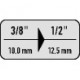 Rallonge 781 B carré 3/8 sortie 3/8 pouce 1/2 pouce L.36.0mm WERA