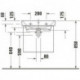 Duravit lavabo pour meuble Duravit No 1 avec trop-plein, 1 trou pour robinetterie, blanc 600x460mm