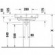 Duravit lavabo pour meuble Duravit No 1 avec trop-plein, 1 trou pour robinetterie, blanc 600x460mm