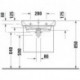 Duravit lavabo pour meuble Duravit No 1 avec trop-plein, 1 trou pour robinetterie, blanc 600x460mm