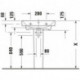 Duravit lavabo pour meuble Duravit No 1 avec trop-plein, 1 trou pour robinetterie, blanc 600x460mm