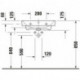 Duravit lavabo pour meuble Duravit No 1 avec trop-plein, 1 trou pour robinetterie, blanc 600x460mm
