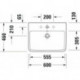 Duravit lavabo pour meuble Duravit No 1 avec trop-plein, 1 trou pour robinetterie, blanc 600x460mm