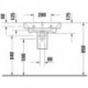 Duravit lavabo pour meuble Duravit No 1 avec trop-plein, 1 trou pour robinetterie, blanc 600x460mm