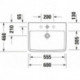 Duravit lavabo pour meuble Duravit No 1 avec trop-plein, 1 trou pour robinetterie, blanc 600x460mm