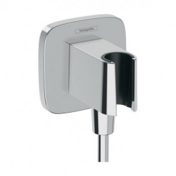 Raccord mural FixFit Q avec support de douche chromé