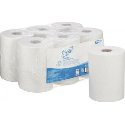 Essuie-mains en rouleau Scott® Control™ 1 épaisseur blanc L ca.165mxl ca.198mm 6 rouleaux/boîte