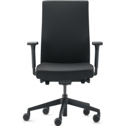 Chaise de bureau pivotante à technologie synchrone noir 410-520mm avec accoudoirs Capacité de charge 110kg