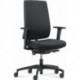 Chaise de bureau pivotante avec technique synchrone noire 400-520 mm avec accoudoir