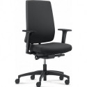Chaise de bureau pivotante avec technique synchrone noire 400-520 mm avec accoudoir