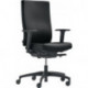 Chaise de bureau pivotante avec technique synchrone noir 400-520 mm avec accoudoir