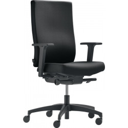 Chaise de bureau pivotante avec technique synchrone noir 400-520 mm avec accoudoir