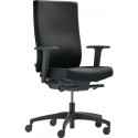Chaise de bureau pivotante avec technique synchrone noir 400-520 mm avec accoudoir