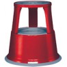 Tabouret marchepied mobile Metal rouge