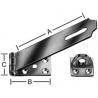 Moraillon porte cadenas avec oeillet 100x45 mm Acier inoxidable (Par 5)