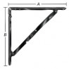 Equerre blanc 400X400mm Nr. 151400LW (Par 2)