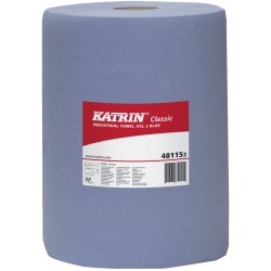 Rouleau papier Bleu - 2 pli 38x38cm 500 feuilles (Par 2)