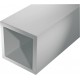 Aluminium tube carré 1000/15x15x1mm argent
