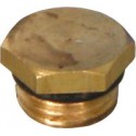 Bouchon tuyau eau 1/4" laiton brillant
