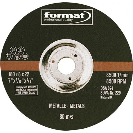 Disque abrasif coudé acier/fonte 125x6mm
