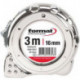 Mètre ruban de poche chromé 5mx19mm blanc