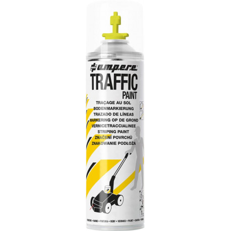 Aérosol de marquage au sol Traffic Paint 500ml Jaune (Par 12)