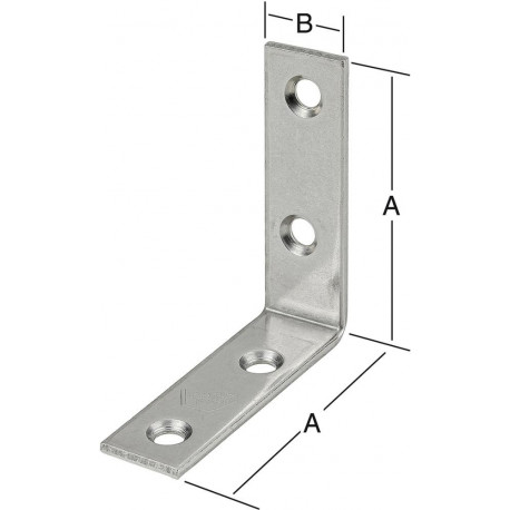 Equerres 40x15mm inox V2A