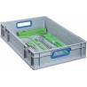 Boite EuroBox 422,400x300x220mmGriffe ouverte ,gris/bleu