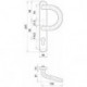 Poignée porte .Kronos.8mm.92.PZ.F01 2005/B1/035. F01