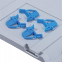 Clips pour Boite EuroBox ,bleu (VE4St.)