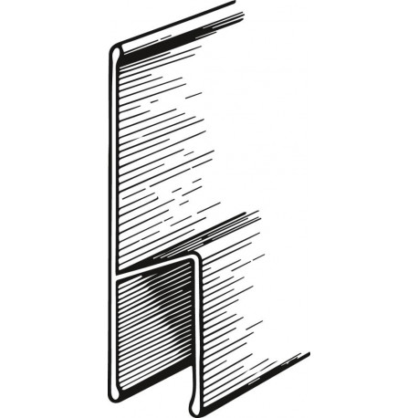 Règle H alu 114 x 25 mm - 2 m TOP qualité FORTIS