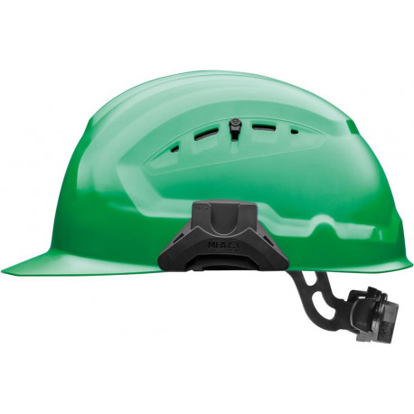 Casque de sécurité CrossGuard avec verrou tournant Vert