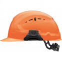 Casque de sécurité CrossGuard avec verrou tournant orange