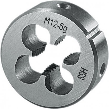 Porte-filière, métrique, en acier à coupe rapide, Filetage : M27, Pas 3,00 mm, Ø extérieur x hauteur 65 x 25 mm