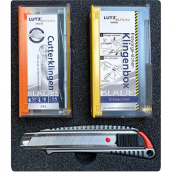 Lutz Promopack Safety Box Standard Cutter tout métal LAMES LUTZ
