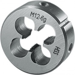 Porte-filière, métrique, en acier à coupe rapide, Filetage : M30, Pas 3,50 mm, Ø extérieur x hauteur 65 x 25 mm